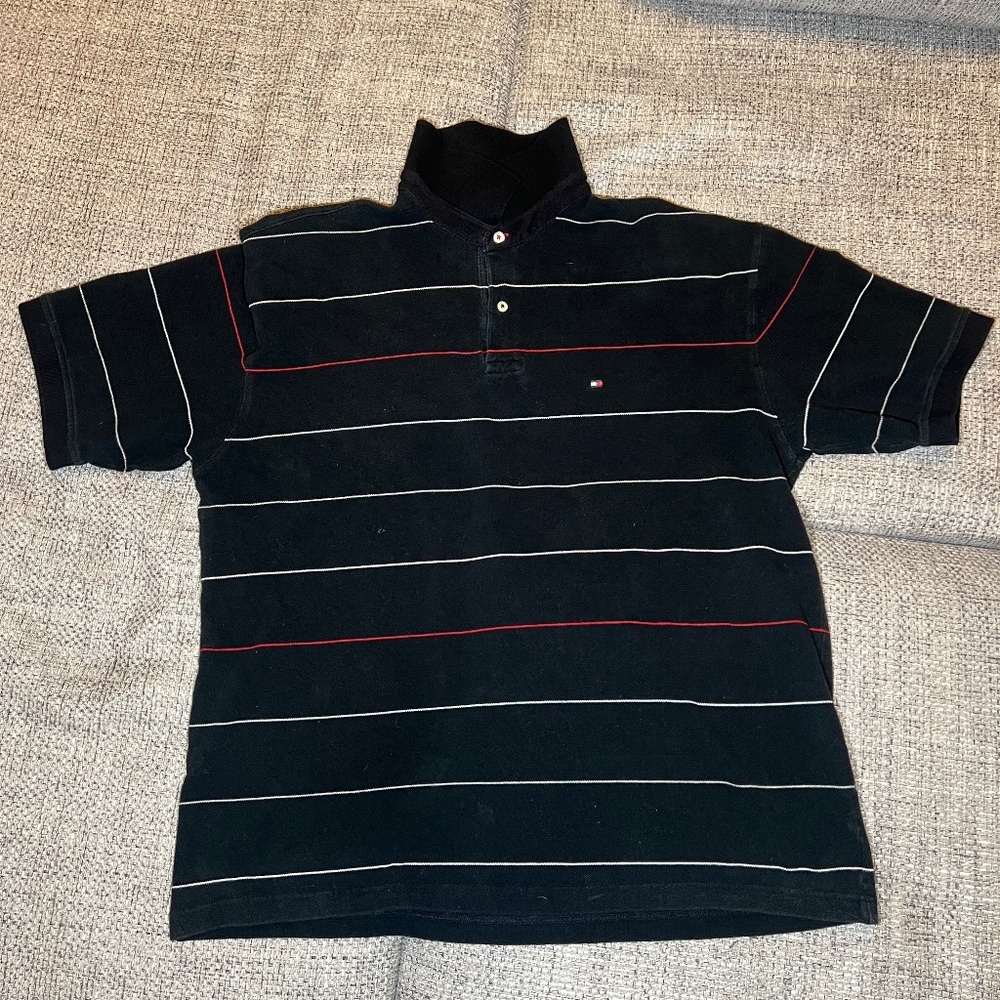 Black Tommy Hilfiger Polo